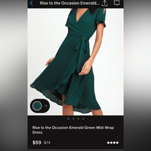 Lulus M Forrest green high low dress